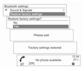 Telefon menüsü → Bluetooth ayarları